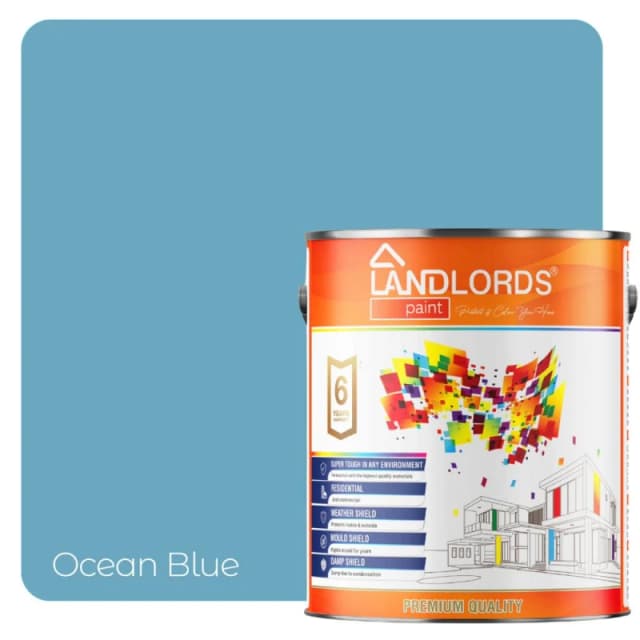 LANDLORDS PAINT One Coat Paint - 20L in Ocean Blue Ocean Blue Unisex 20L