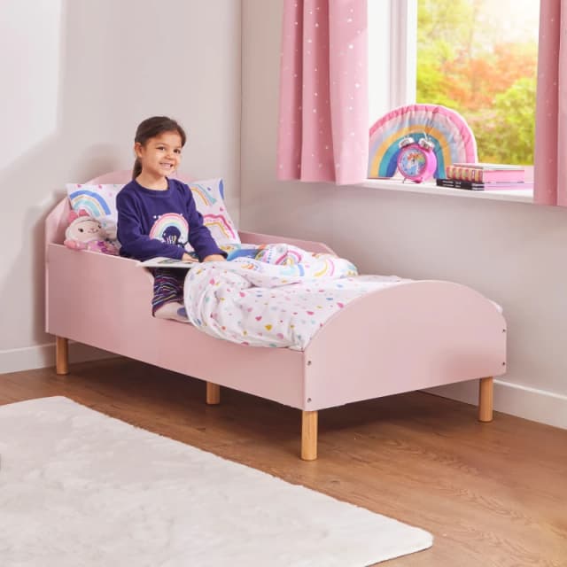 Liberty House Toys Kids Pink Toddler Bed, Pink LHT11046