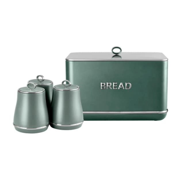 Tower Tower Renaissance Bread Bin & Canisters Set Forest Green Green ONE SIZE