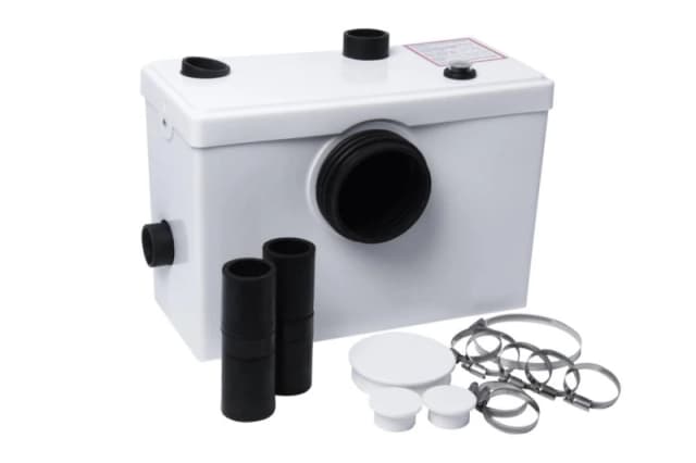 Balterley Bathroom 3 Inlet Macerator Waste Pump System, 600W, 270 x 398 x 230mm in White White Unisex
