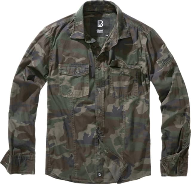 Brandit Slim Fit Shirt Longsleeve woodland XL Men
