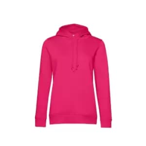B&C Womens/Ladies Organic Hoodie (L) (Bright Magenta)