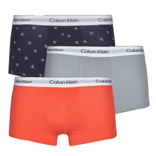 Calvin Klein 3 Pack Low Rise Trunks Black/Hemisphere Blue/Ash XL