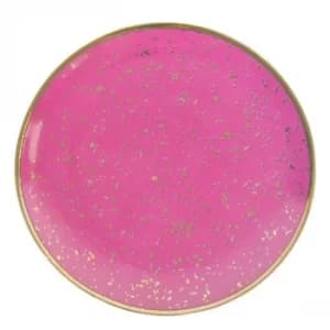 Round Trinket Dish Small Dots Pink and Rose Gold 15cm