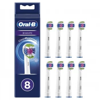 Oral B 3D White Electric Heads Toothbrush 8Pcs