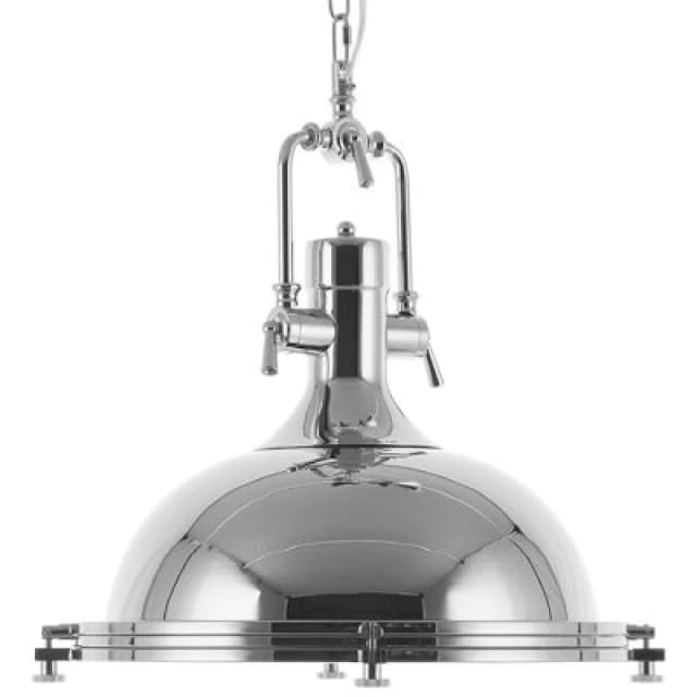 Beliani Pendant Lamp Ebron Metal Silver