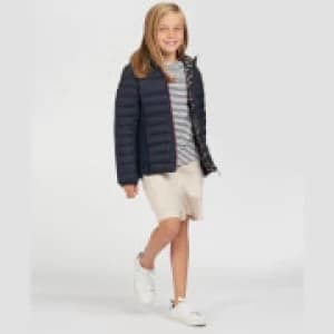 Barbour Girls Saltburn Quilted Coat - Navy - L (10-11 Years)