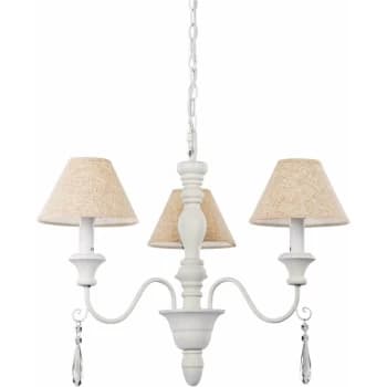 Ideal Lux Lighting - Ideal Lux Provence - Multi Arm Chandelier 3 Light White Finish, E14