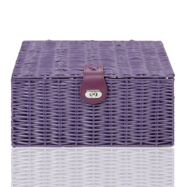 Arpan Storage Basket Unit With Lid Resin Purple Medium
