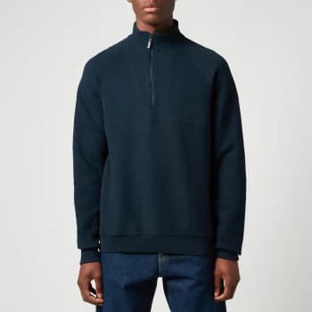 Barbour 55 Degrees North Mens Wear Half Zip Sweatshirt - Navy - M