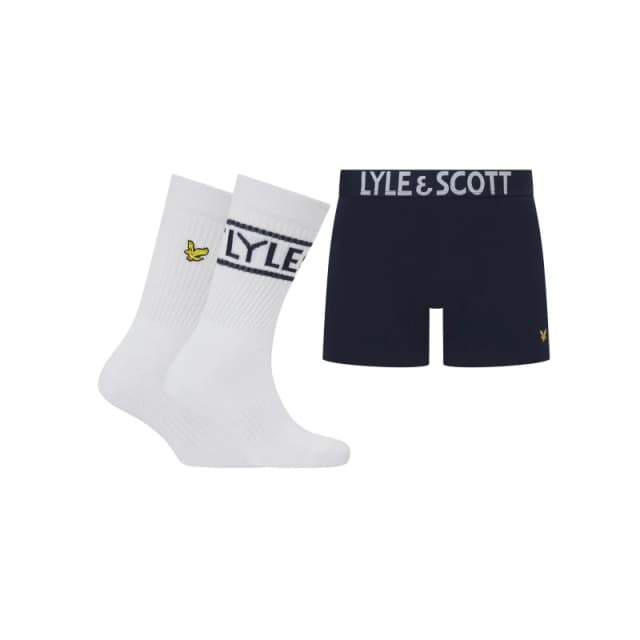 Lyle and Scott Mens Sock Gift Sets Peacot/Bt Wht male X Large
