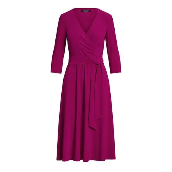 Lauren by Ralph Lauren Carlyna Wrap Dress - Pink 10