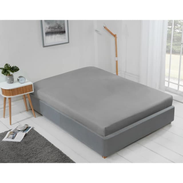 Emma Barclay Egyptian Cotton Fitted Sheet 200 Thread Count Fitted Sheets Single Silver 39259811010