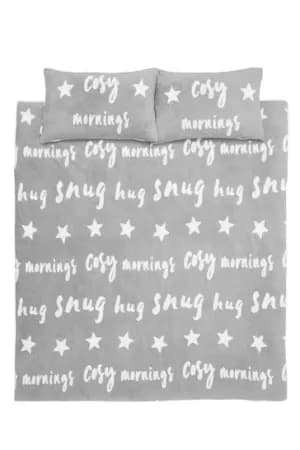 Catherine Lansfield Cosy Up Tufted Fleece Duvet Cover Set