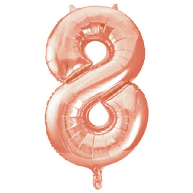 Unique Party 34" Rose Gold Supershape Number Foil Balloon Rose Gold (0)