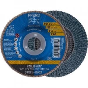PFERD 67766115 POLIFAN-serrated washer PFC115Z 60 PSF STEELOX Diameter 115mm 10 pc(s)