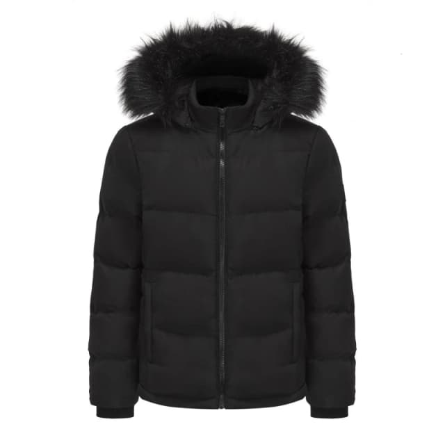 SoulCal Womens 2 Zip Bubble Hooded Long Sleeve Short Puffer Jacket Black female 6 (34)