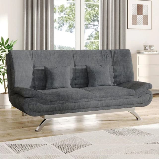 Kabinet UK 2-Seat Convertible Sofa Bed with Pillows Grey unisex One size