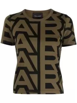 Marc Jacobs WOMEN Monogram Baby Tee Olive/Black