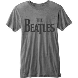 The Beatles - Drop T Logo Unisex Small T-Shirt - Grey