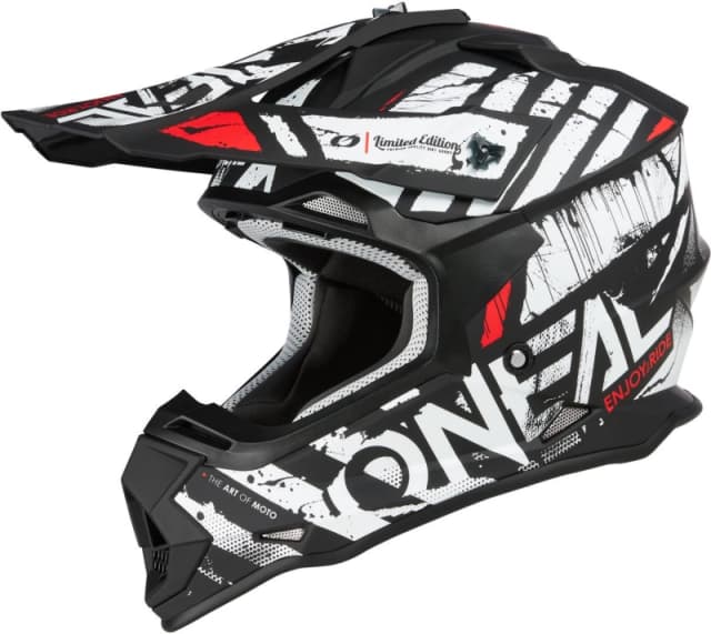 Oneal 2Series Glitch Motocross Helmet, black-white, Size L for Men