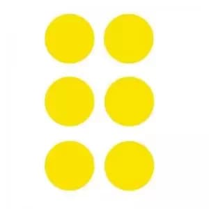 Yellow Circles Floor Graphic adheres to most smooth clean flat