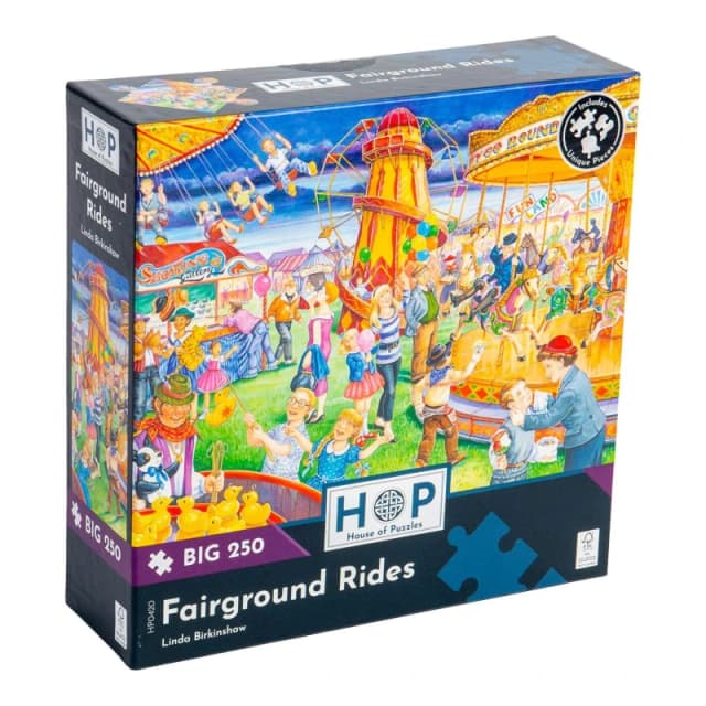 The House Of Puzzles Fairground Rides, BIG 250 Piece Jigsaw Puzzle Multi unisex