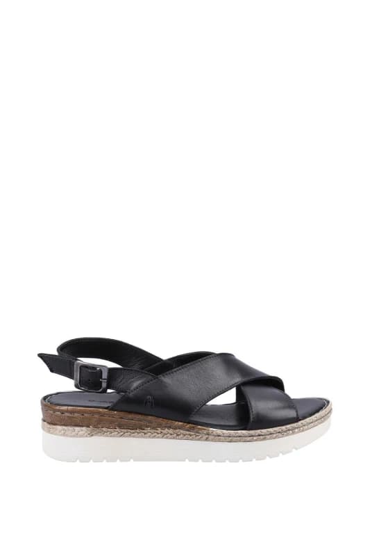 Hush Puppies Womens 'Saphira' Sandal in Black Size: 8 Black Female 8