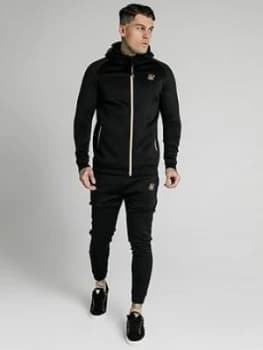SikSilk Element Zip Through Hoodie - Black