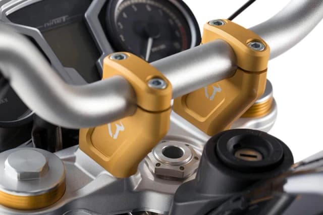 LEH.07.512.10000/GD - LEH.07.512.10000/GD - SW Motech Bar Back Handlebar Riser Kit - BMW R Nine T 2014-2020 - Anodised/Gold Anodized LEH.07.512.10000/