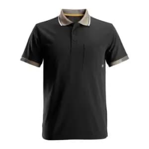 Snickers Mens AllroundWork 37.5 Tech Short Sleeve Polo Shirt (L) (Black)