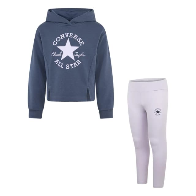 Converse Fleece Sweatshirt and Leggings Set Blue + Purple Baby 13/15Y (153 to 159CM);12/13Y (150 to 153CM)