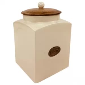 Cream Ceramic Biscuit Jar