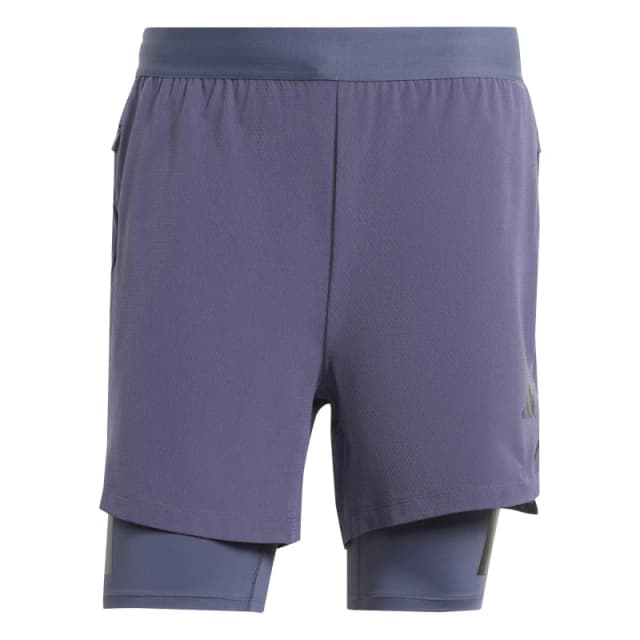 adidas Power Workout Two-in-One Shorts Mens Navy/Black male M