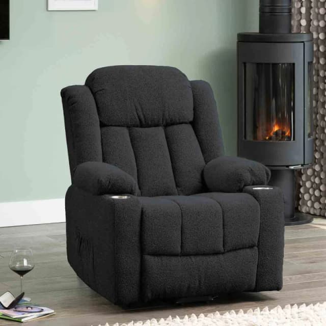 Artemis Home Redding Dual Motor Electric Lift Assist Recliner Chair with Massage & Heat in Dark Grey Dark Grey Unisex