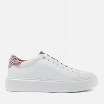 Ted Baker Womens Pixep Leather Flatform Trainers - White - UK 3