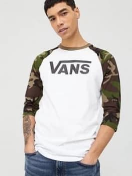 Vans Classic Raglan Camo T-Shirt - White