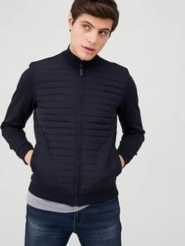 Ted Baker Long Sleeve Quilted Funnel Neck Jacket - Navy, Size 2, Men