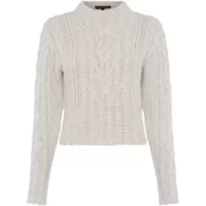 French Connection Joetta Cable Knit Jumper - Grey