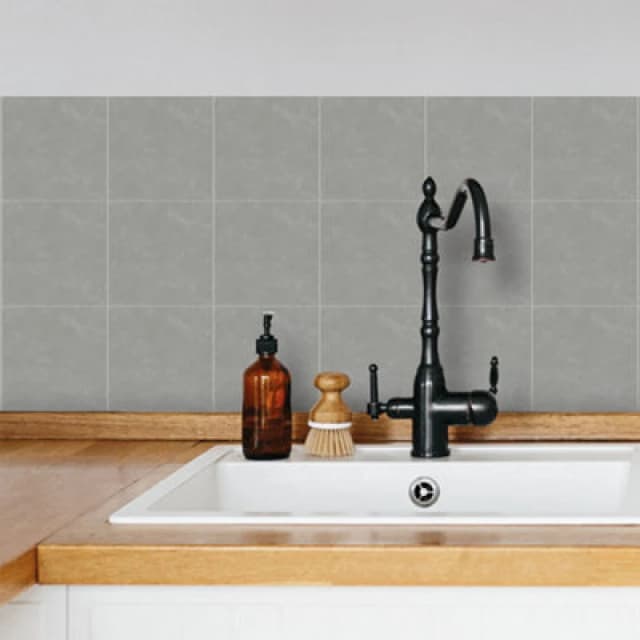 D-C-Fix Light Grey Self-Adhesive Tile, 0.14M²