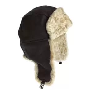 Eastern Counties Leather Womens/Ladies Bourn Sheepskin Pilot Hat (L) (Vizon)