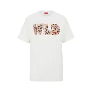 Hugo Vintage Leopard Print T-Shirt - White