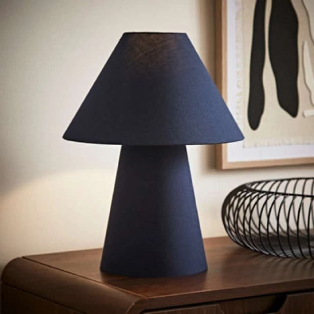 ValueLights ValueLights Freddie Navy Blue Full Fabric Tapered Lamp Shade Table Lamp Navy One Size Unisex 5016529272809