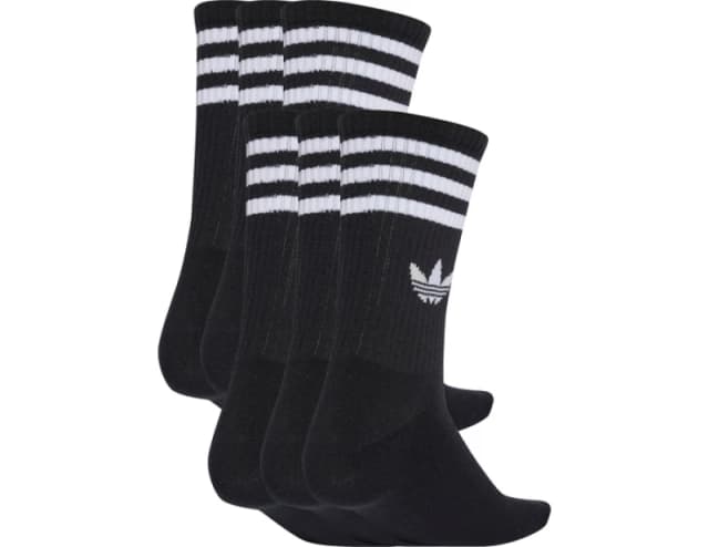 Adidas Originals 3 Stripes Crew 6er Pack Socks Black M