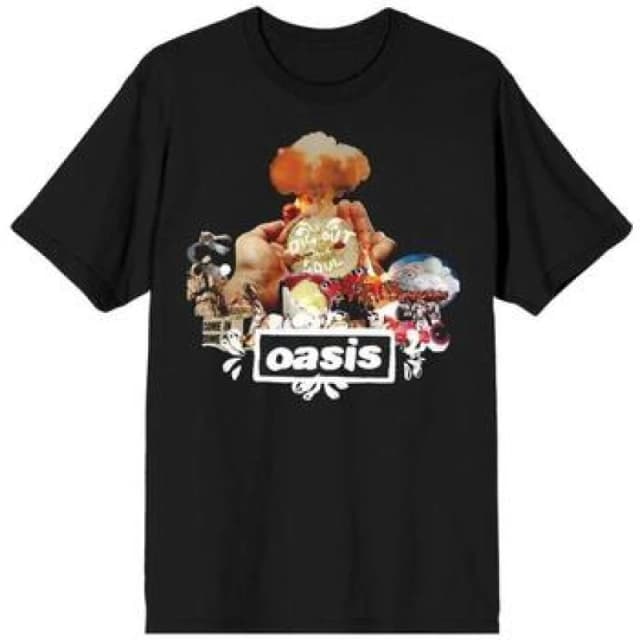 Oasis Oasis Men Atomic Collage T-Shirt in Black Size: X-Large Black XL Male 5063574187053