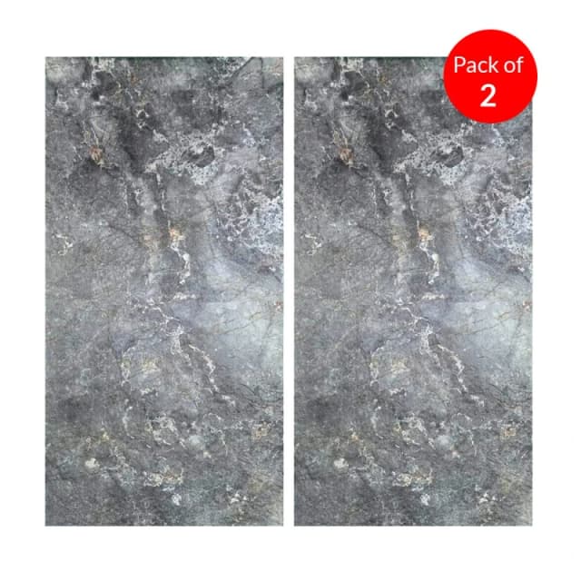 Ener-J Charcoal Toned Flexible Landscape Marble Sheet Size:1200 X 600 X 3mm (Pack Of 2)