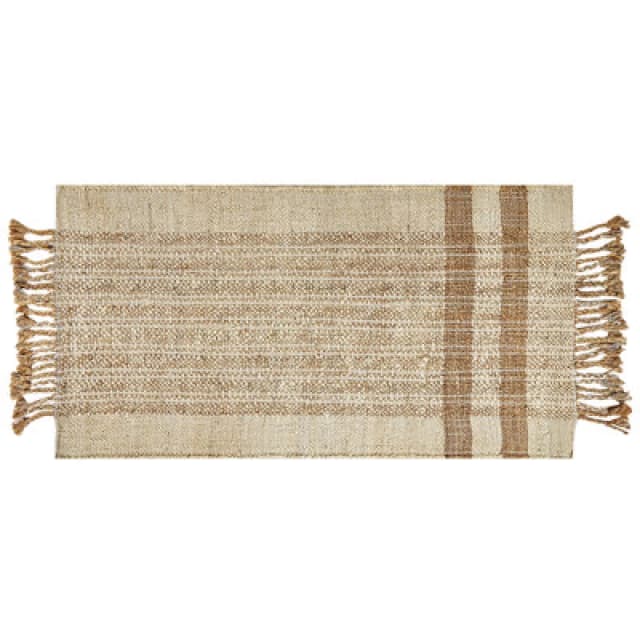 Beliani Rug Ortaoba Beige 80 X 150 Cm Jute