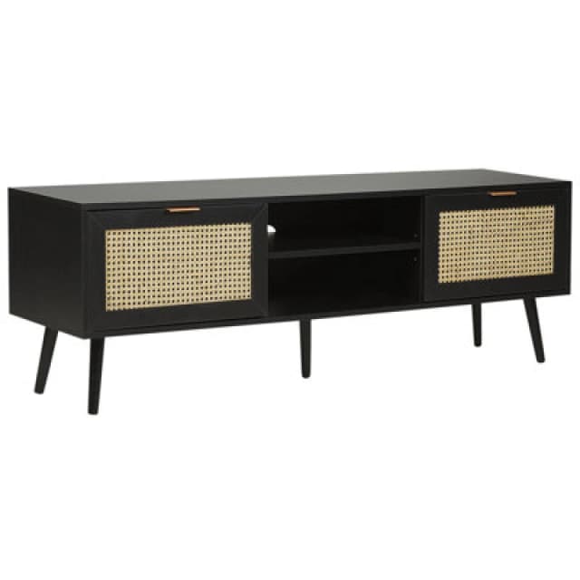 Beliani Rustic TV Stand Opoco Black