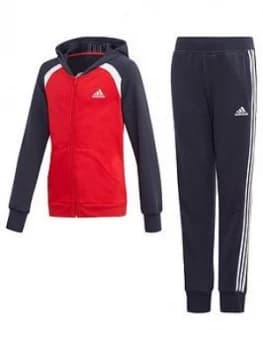 Adidas Girls Hood Tracksuit - Red