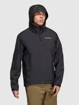 adidas Terrex Multi Rain.Rdy 2-Layer Rain Jacket - Black Size M Men